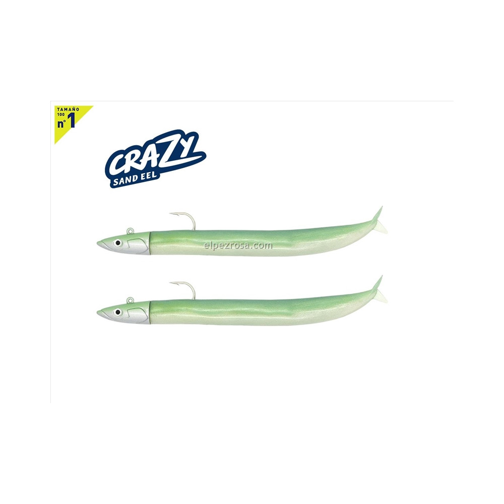 CRAZY SAND EEL 100-DC-OFF SHORE-10G-PEARL GREEN