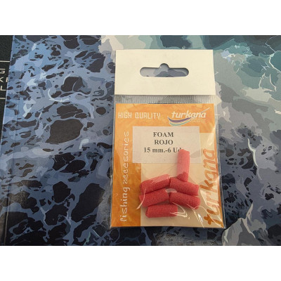 FOAM ROJO 15MM 6 UND