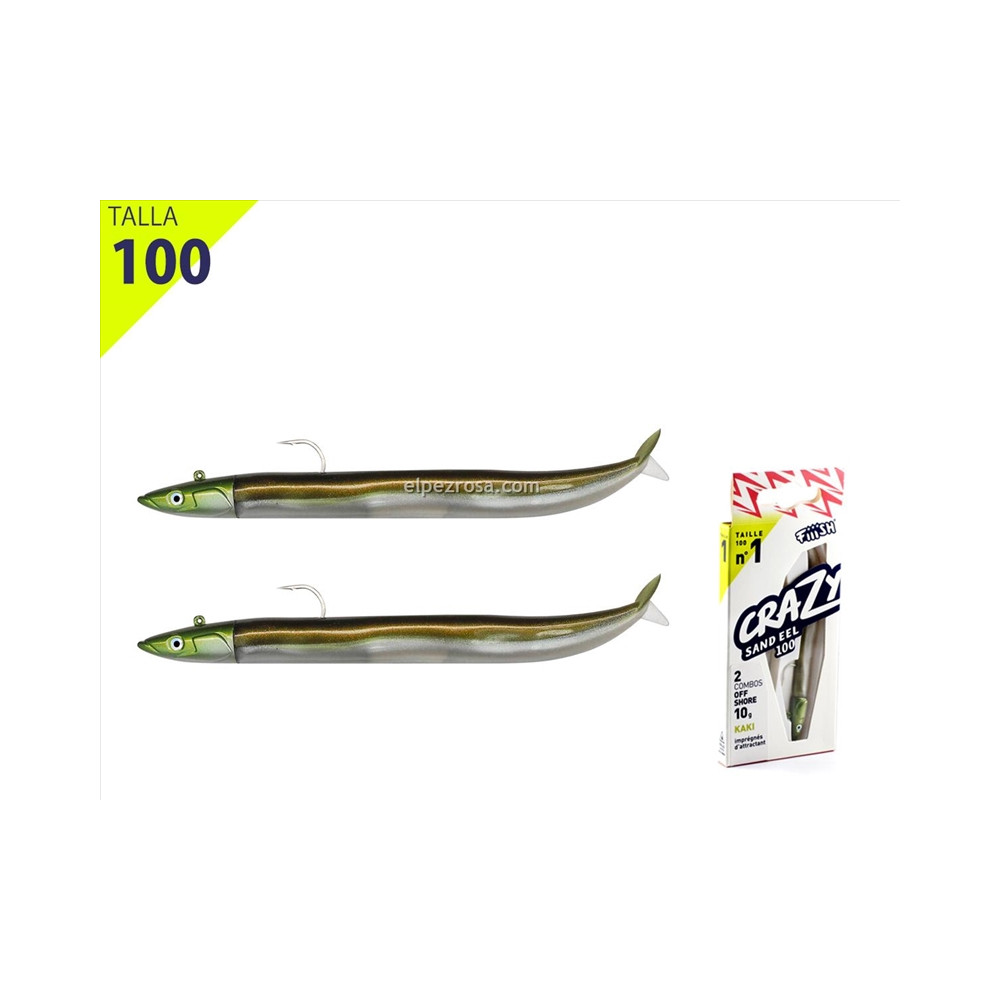 CRAZY SAND EEL 100-DC-OFF SHORE-10G-KHAKI