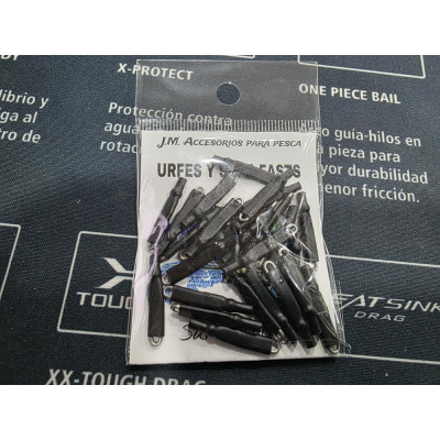 ENGANCHE RAPIDO PLOMOS CON PERLA NEGRO 25UNID