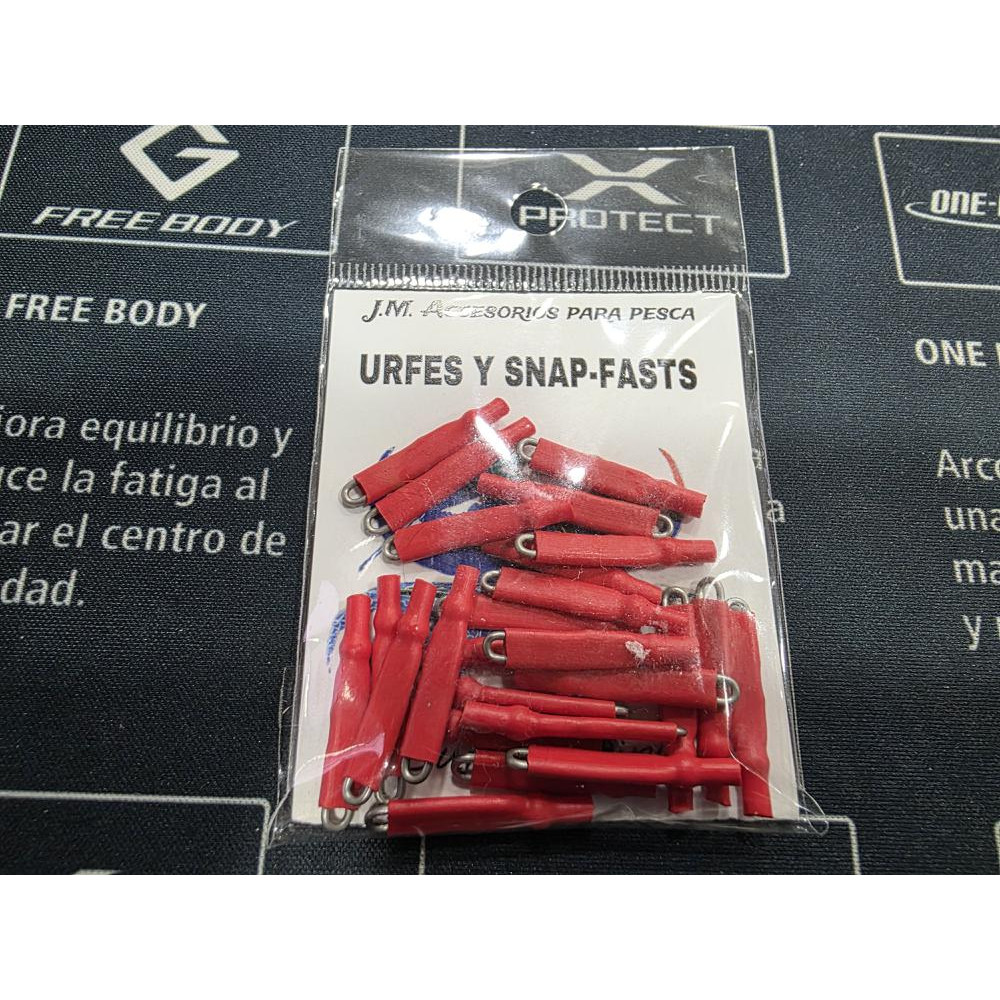 ENGANCHE RAPIDO PLOMOS CON PERLA ROJO 25 UNID