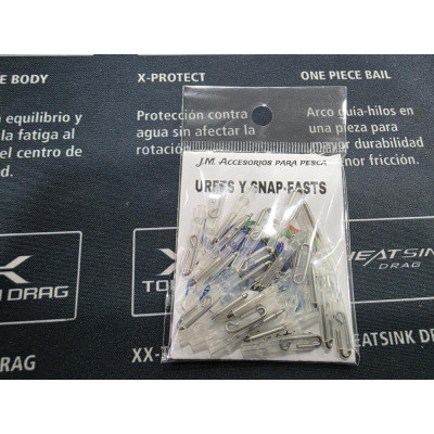 ENGANCHE RAPIDO PLOMOS CON PERLA TRANSPARENTE 25 U