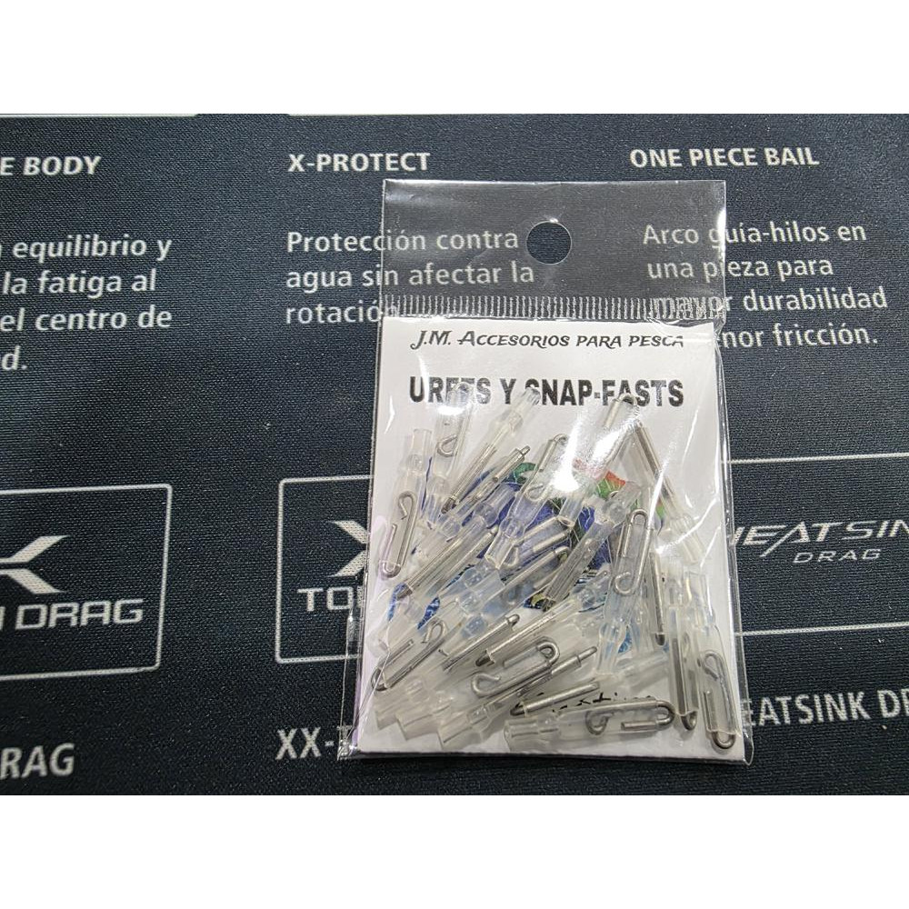 ENGANCHE RAPIDO PLOMOS CON PERLA TRANSPARENTE 25 U