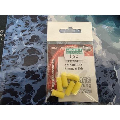 FOAM AMRILLO 15MM 6 UND
