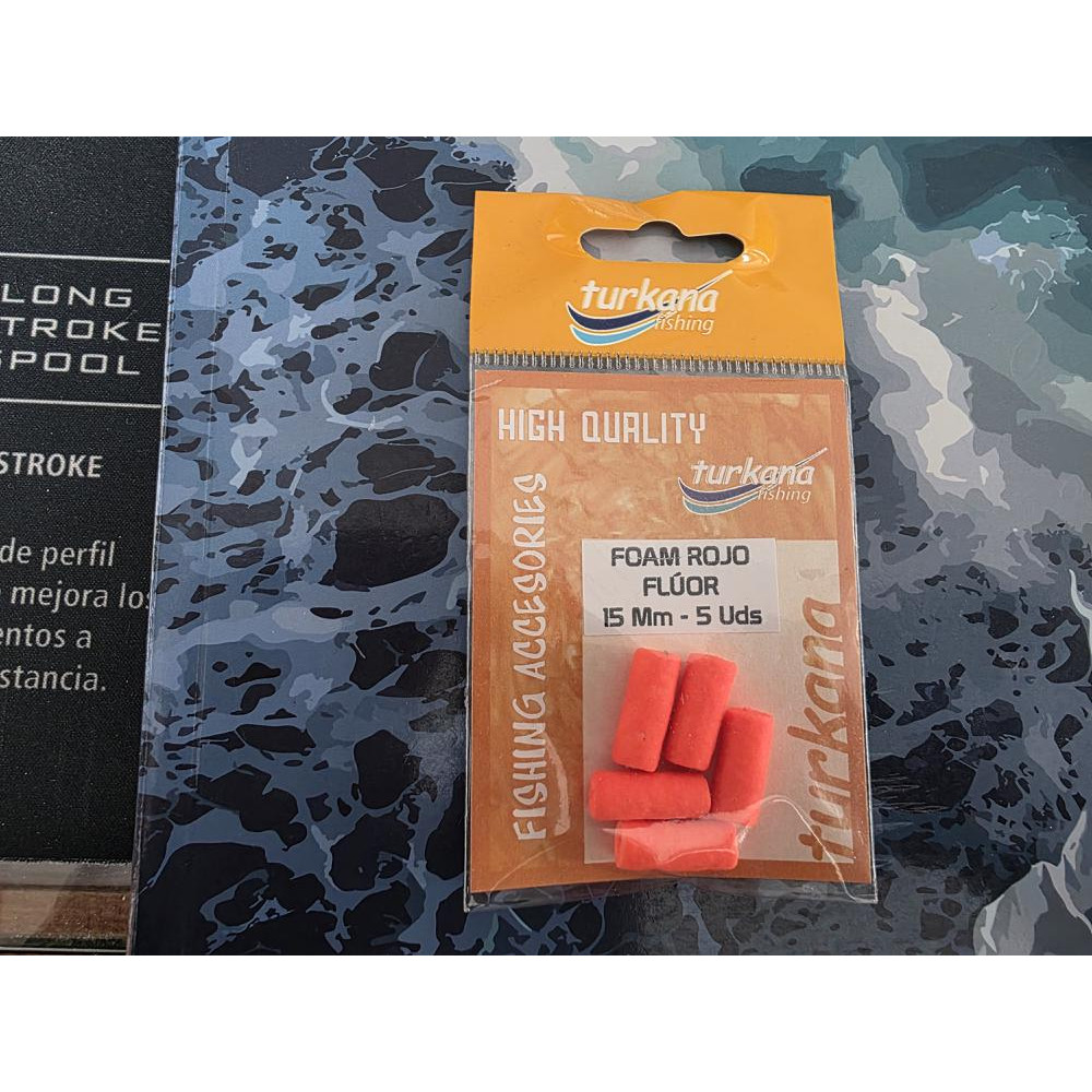 FOAM ROJO FLUOR 15MM 5 UND