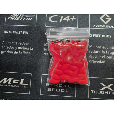 PERLA FLOTANTE ROJA G 50 UND
