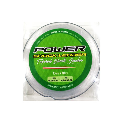 tapered shock leader 0 33-0 57  10unid