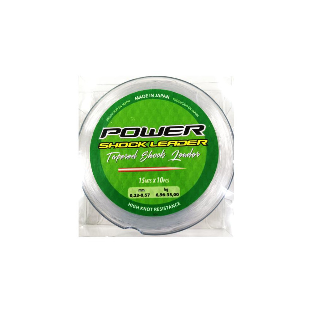 tapered shock leader 0 33-0 57  10unid