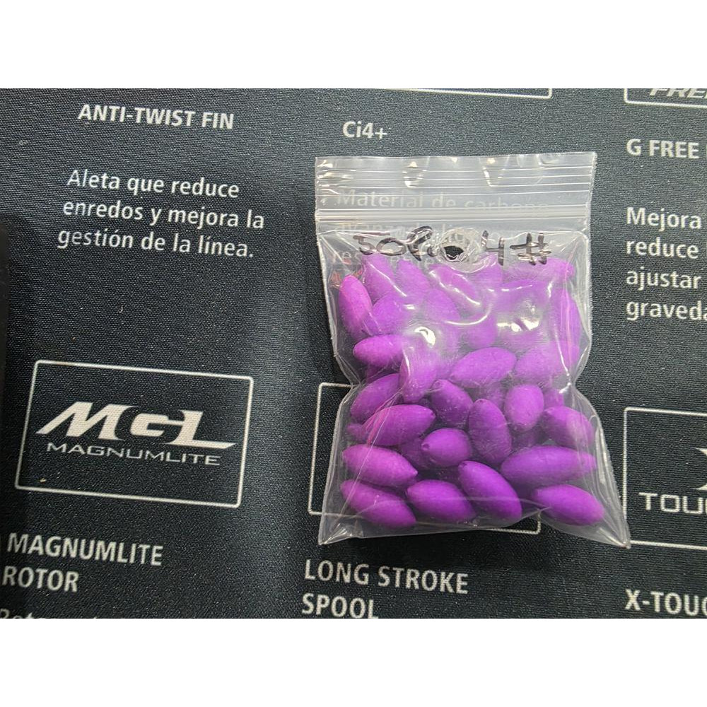 PERLA FLOTANTE MORADA G 50UNID