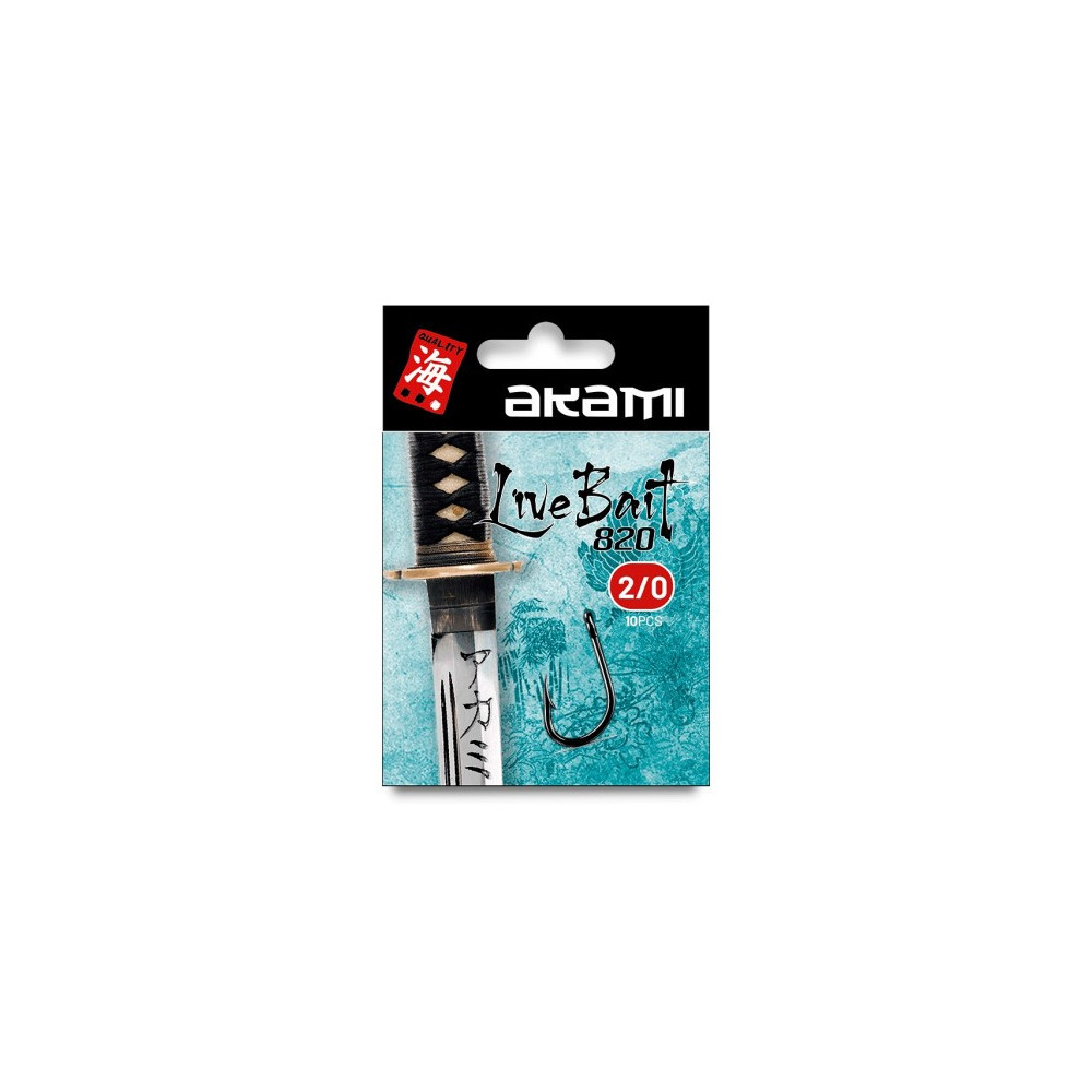 ANZUELO AKAMI LIVE BAIT KH-820-Nº6/0-BOLSA 8