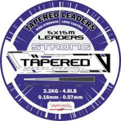 TAPERED SHOCK LEADER CLEAR STRONG 0 16-0 57MM
