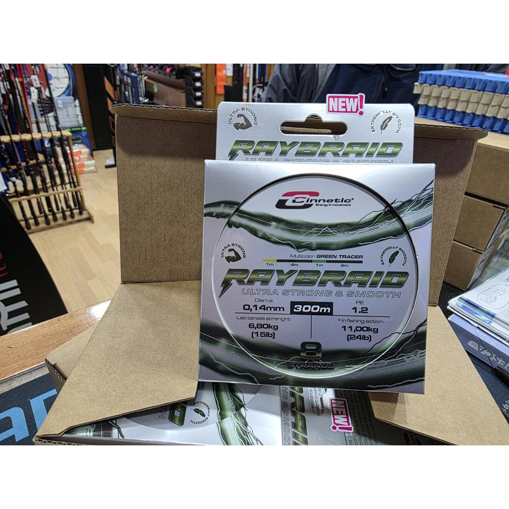 NEW RAYBRAID 8 300M-GREEN TRACER 0 20MM